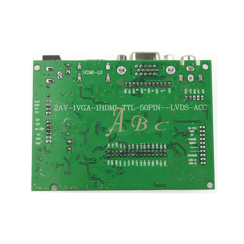 HDMI VGA 2AV 50PIN TTL Vairuotojo Valdiklio plokštės Stebėti Aviečių PI 2 IPS Už AUO A080SN01 8