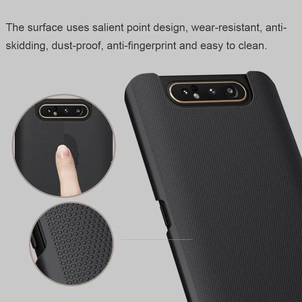 Case for Samsung Galaxy A80 A90 NILLKIN Super Matinio Shield Matinis Hard Back Cover For Samsung A80 A90 Dovana telefono turėtojas