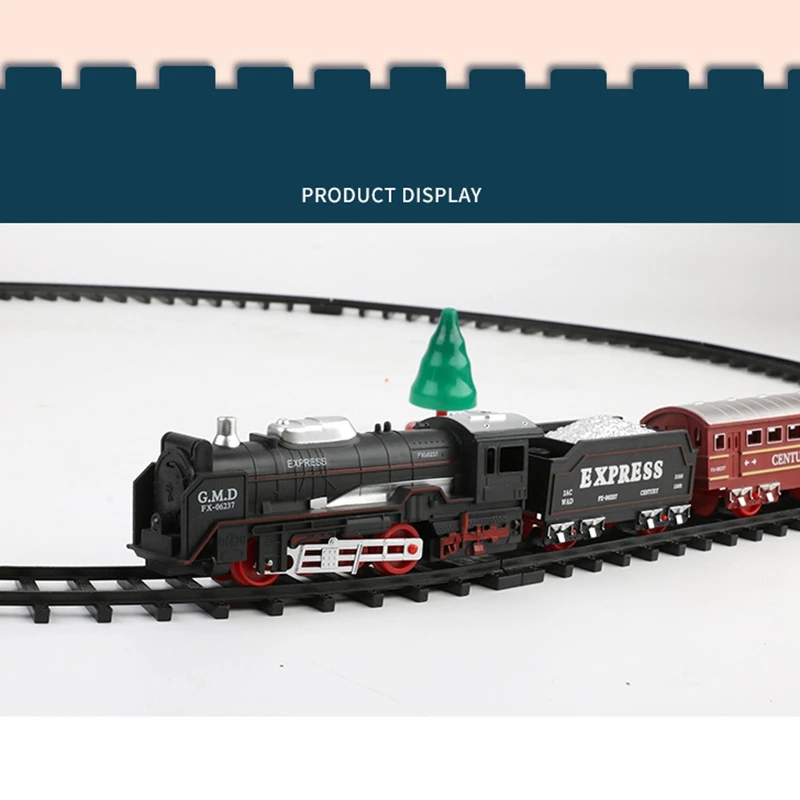 Elektros Kalėdų Geležinkelių Automobilinio Traukinio Rinkinį Žaislai su Šviesos ir Garso Hangable papuošalai Kalėdų Žaislus Kalėdų Eglutė