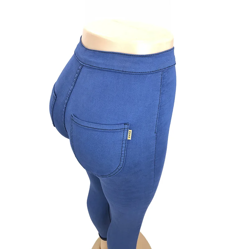 Aukštos waistWomen ' s džinsai 2020 ruožas retro mėlynos spalvos pėdkelnes, patogiai moterų ruožas kelnės slim pieštuku džinsai