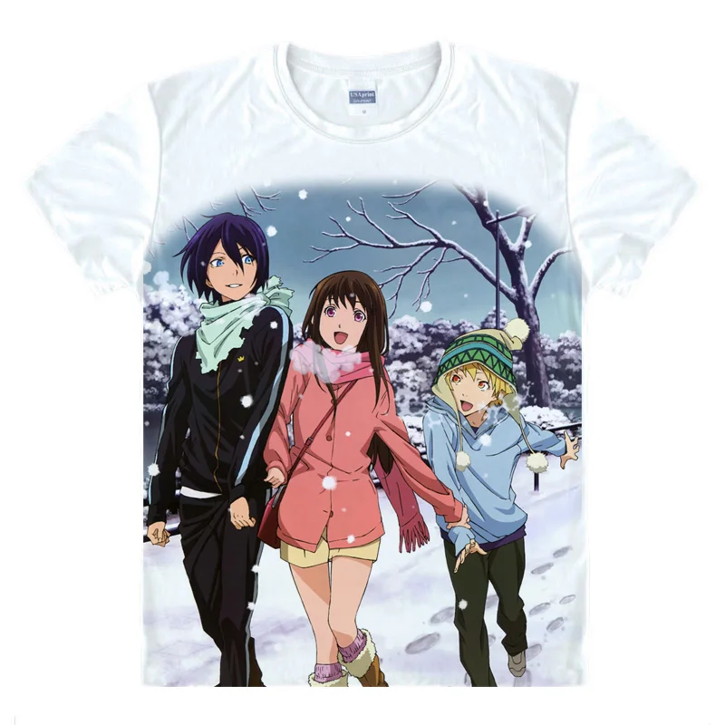 Mados Anime Noragami Atspausdintas T-shirt YATO Iki Hiyori Moterų marškinėliai Yukine Trumpas Rankovės Animacinių filmų Baltos Viršūnės Vyrų Vasaros Tees