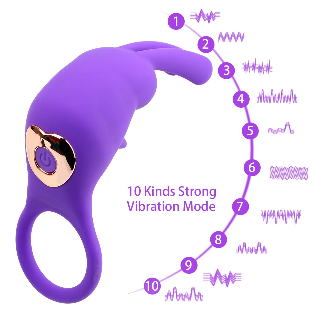 OLO 10 Greitį Klitorio Stimuliacija Massager Pora Vyrų Atidėti Ejakuliacija, Varpos Žiedas Vibruojantis Gaidys Žiedai Sekso Žaislas Vyrams