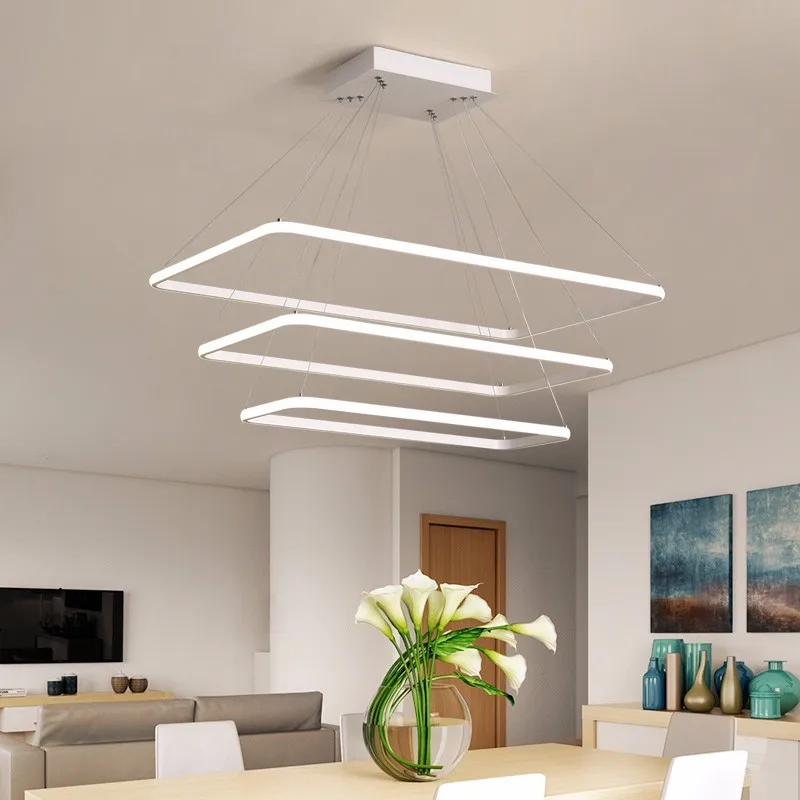 Šiuolaikinių LED Sieniniai šviestuvai, Valgomasis, Kambarys Įrenginiai Juoda Balta Namuose Gyvena Miegamajame Kabo Lempa Su Nuotolinio Pritemdomi Blizgesį