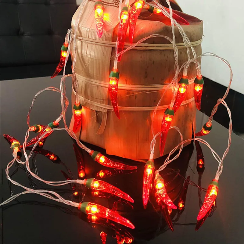 3M 6M 10M Čili String Žibintai Raudona Paprika Formos Pasakų LED Lempos, vidaus, Lauko Atostogų Apšvietimo Kalėdų Šventė Papuošalai