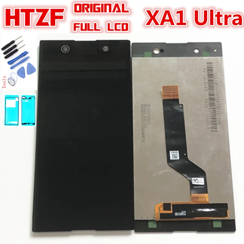 Originalus Sony Xperia XA1 Ultra G3221 G3212 G3223 G3226 Lcd Ekranas Su Touch Stiklas, skaitmeninis keitiklis komplektuojami su rėmo