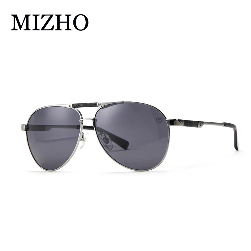 MIZHO Prekės Kelionių Pilotas Poliarizuoti Akiniai nuo saulės Vyrams Naktį UV400 Nerūdijančio Plieno IP Dulkių Nusodinimo Saulės akiniai, Akiniai