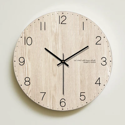 12inch 14inch Mediniai MDF Sieninis Laikrodis Namie Šiuolaikinės Paprasta Laikrodžiai Kambarį Kūrybos Miegamasis Šiaurės Amerikos Laikrodis