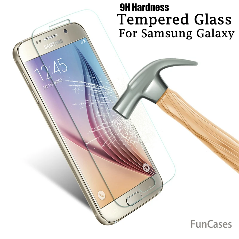 9HTempered Stiklo Samsung Galaxy A3 A5 A7 2017 J1 j3 skyrius J5 J7 2016 Screen Protector For Samsung A6 A8 J4 J6 2018 Apsauginės plėvelės