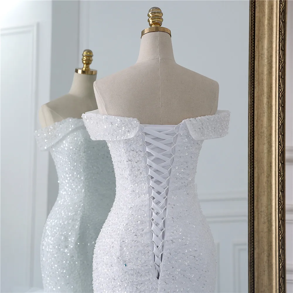 Fansmile Duobute Senovinių Nėrinių Suknelės Undinė Vestuvių Suknelė Plius Dydis 2020 M Ilgio Traukinių, pagaminti pagal Užsakymą, Nuotakos Vestuvių Turkija FMV-432M