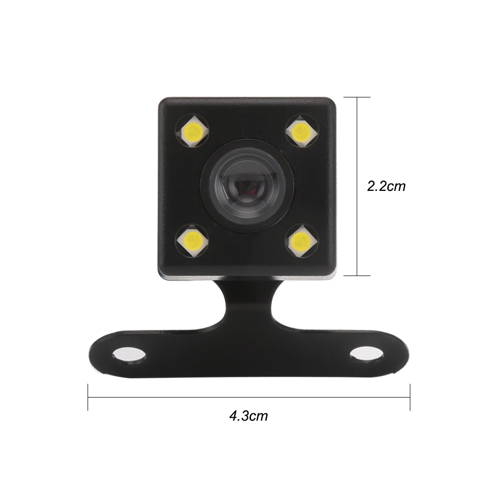 HD Automobilio Galinio vaizdo Kamera, Naktinio Matymo Objektyvo 4 Led Lempos, Atbulinės Kamera 2.5 mm Jack Su 6 Miters Kabelis Automobilių Dvr Įrašymo Veidrodis