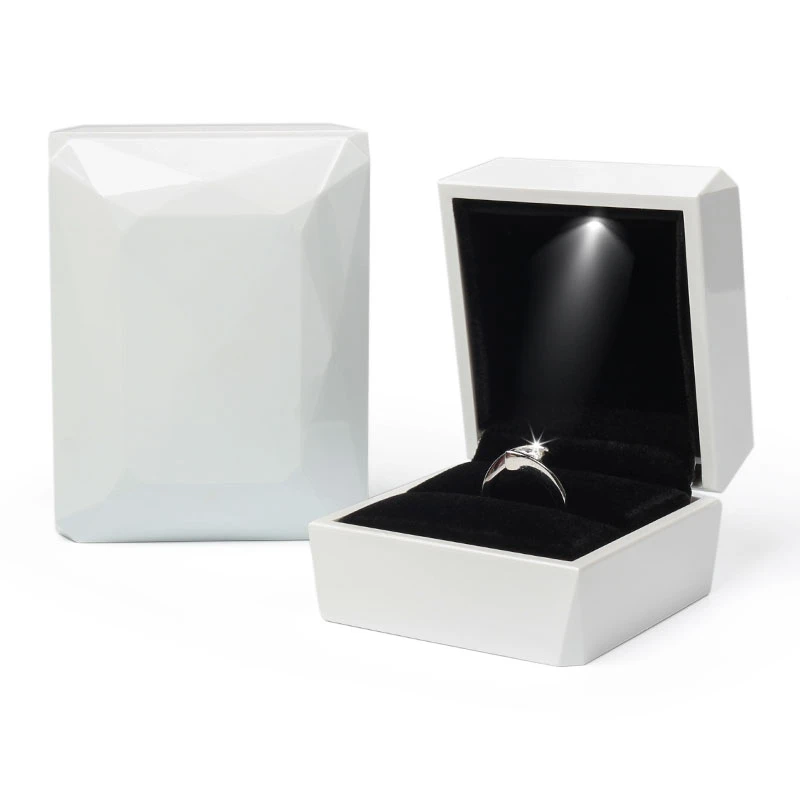 TA MINGREN Diamond Briaunotas Žiedas Laikymo Dėžutė Vestuvių Karoliai Ekranas Papuošalai Atveju Decortion 4 Spalvų