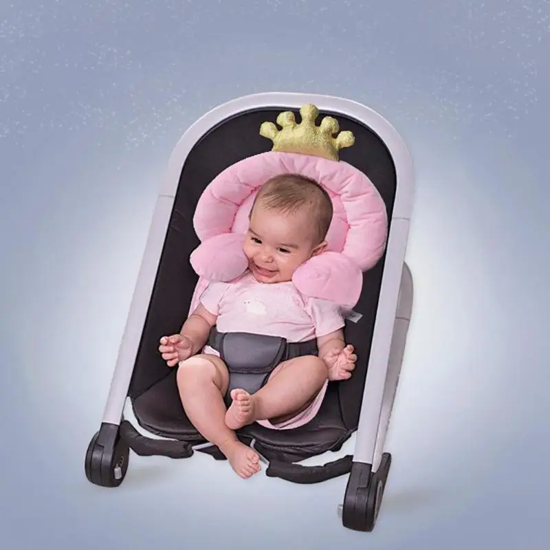 Kūdikio Vežimėlis Pagalvėlė Anti-plokščiosios Galvos Naujagimių Automobilių Sėdynės Padengti Saugos Kaklo Apsaugos Trinkelėmis Vaikų Kūno Parama Pagalvę Rožinė