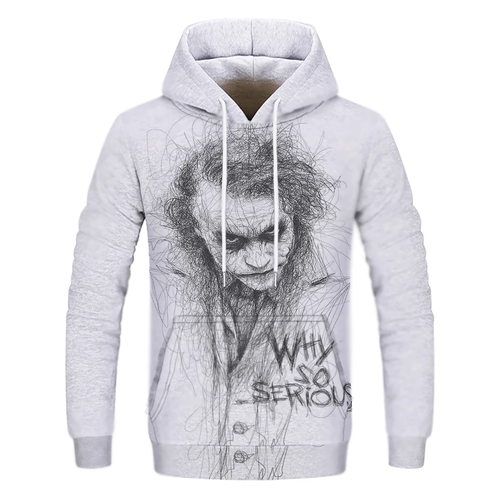 2020 mados naujų Kietas Joker hoodie vyrų žiemos Harajuku hoodies Atsitiktinis streetwear 3d spausdinimo palaidinukė mados sudadera hombre