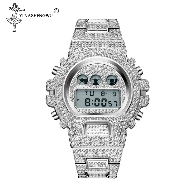 Relogio Masculino vyriški Prabangūs Laikrodžiai LED Skaitmeninis Kvarco 18K Aukso laikrodis Vyrams G Stiliaus Šoko Įrodymas AAA Vyrų Rankiniai Laikrodžiai Dovanų