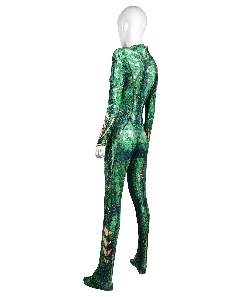 Mera Kostiumas Aquaman Filmo Versija Mera Cosplay Bodysuit 3D Imprimer Odos Spandex Zentai kostiumas Helovinas kostiumas Šalis
