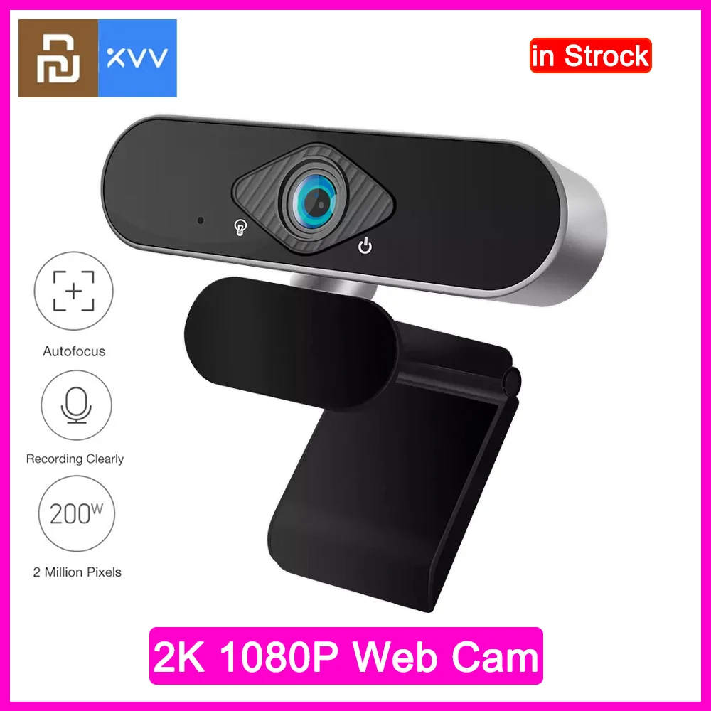 Youpin Web Cam 2K 1080P Kamera Xiaovv Web Kamera, USB Kamera, Kamera su integruotu Mikrofonu Nešiojamas PC Internetinių Mokymo Studijų