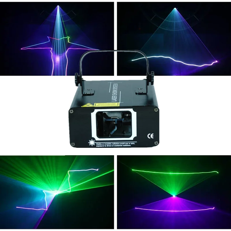 Disco lazeris šviesos 1 lazerio šviesa RGB projektoriaus etapo poveikį, DMX512 šviesos Dj šalies Kalėdų naktinis klubas šokių aikštelėje