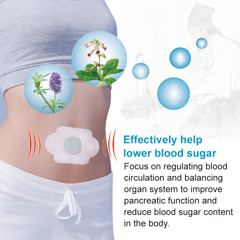 Sumifun 12Pcs Naujas cukriniu Diabetu Pleistras Išgydyti sumažinti Kraujo Gliukozės Gydymas, Diabeto Vaistažolių Cukriniu Diabetu Gipso D2462