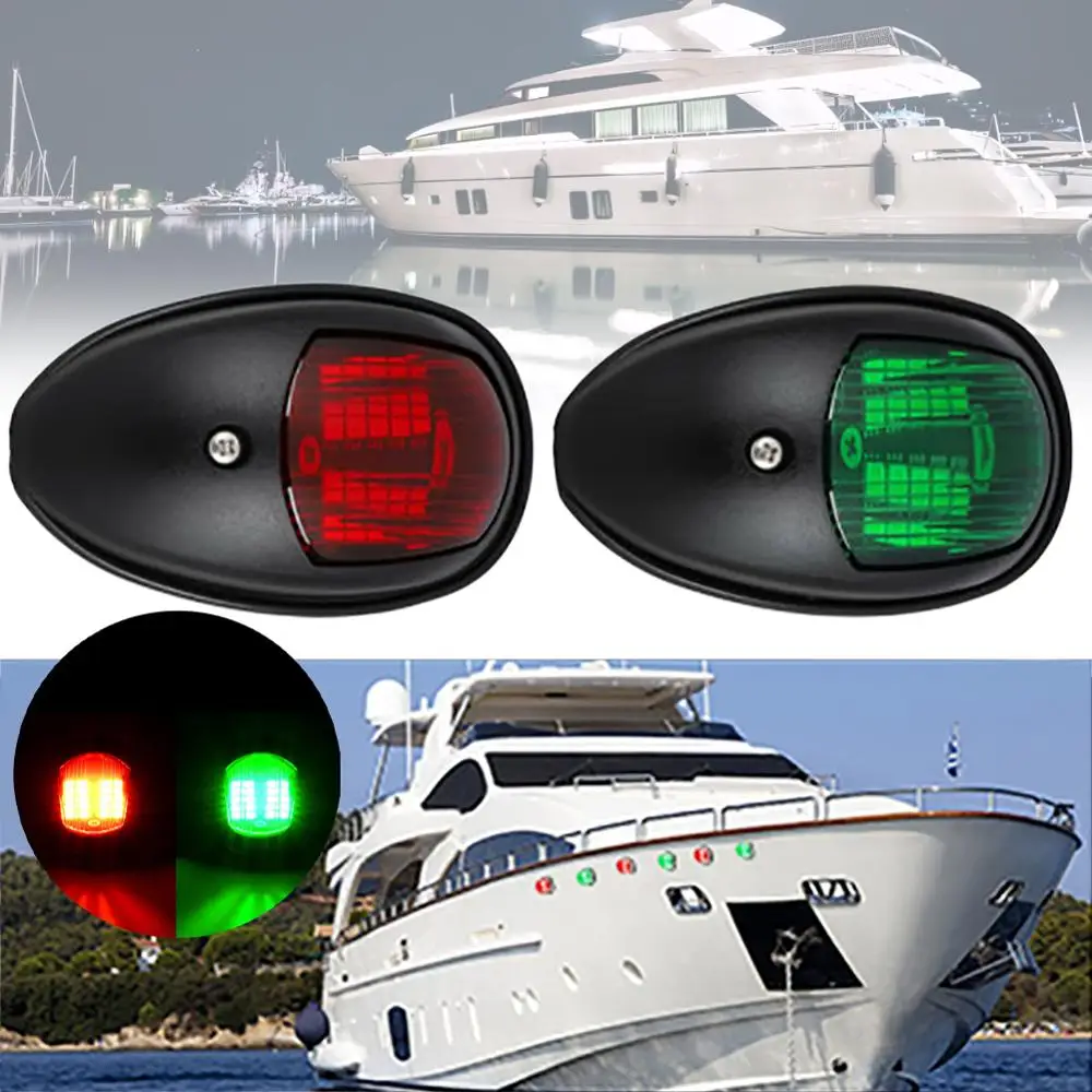 2vnt 12V Universali ABS LED Navigacijos Šviesos Žibintas posūkio Žibintas Jūrų Kateris, Jachta Sunkvežimių Priekabos Van