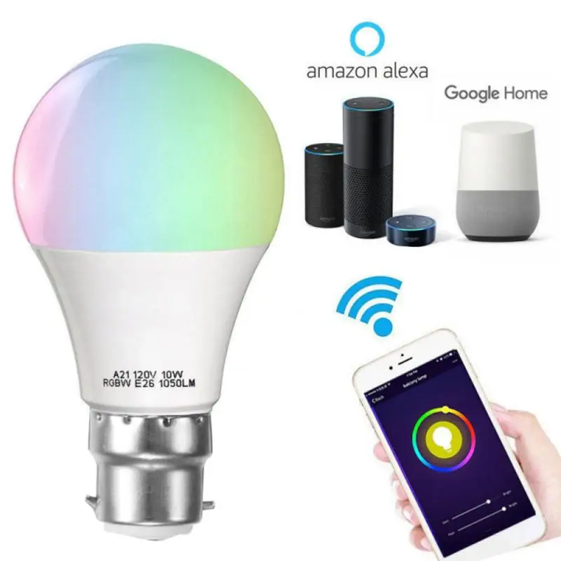 Belaidžio Smart Lemputės, namų Apšvietimas, lempa 11W E27/B22 Magija RGB +W LED Keisti Spalvą Šviesos Lemputės šviesos srautą galima reguliuoti IOS /Android DROPSHIP