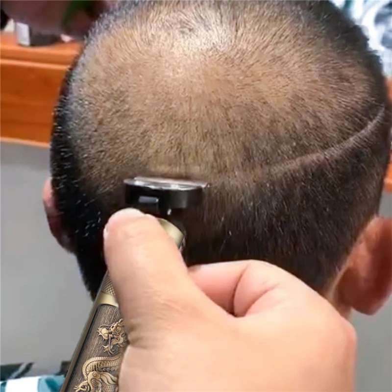Profesionalus Vyrų T9 Plaukų Žoliapjovės Clipper 0mm Baldheaded Cutter Barzdos Skutimosi USB Tikslumo Apdailos Plaukų Pjovimo Staklės Vaikas