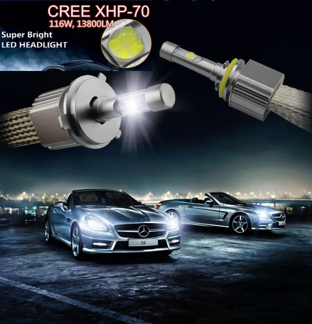 Originalus CR-EE XHP70 LED žibintų automobilių h1 h3 H7, H8, H9 H11 9005 HB3 9006 HB4 9012 HIR2 H4 HI/LO šviesos auto LED žibintų