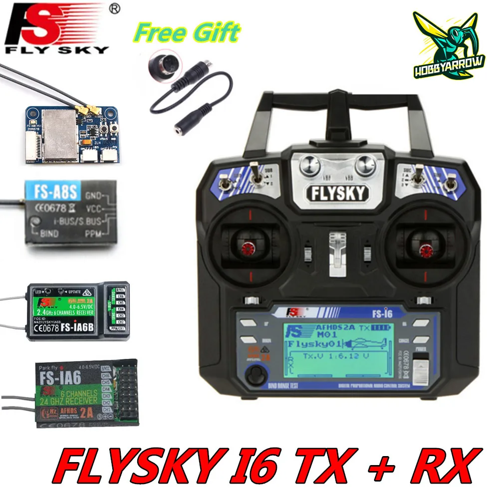 FLYSKY FS-i6 i6 2.4 G 6CH AFHDS Siųstuvas Su iA6B X6B A8S R6B iA10B Imtuvas Radijo duomenų Valdytojas RC FPV Lėktuvo Drone