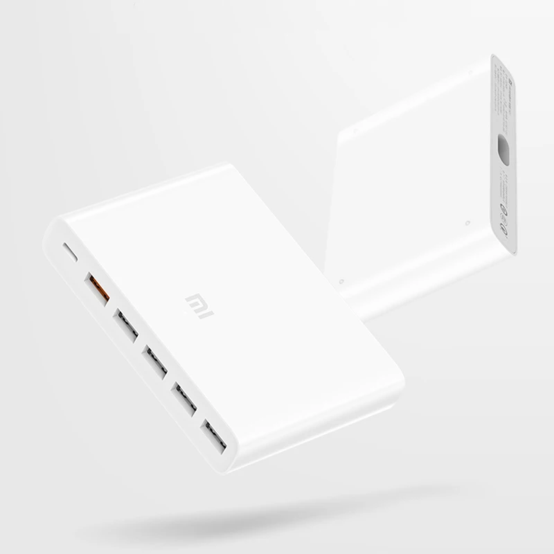 Originalus Xiaomi USB-C 60W Įkroviklio Išėjimo Tipas-C 6 USB jungtys QC 3.0 Greitai Įkrauti 18W X2 + 24W(5V=2.4 MAKS.) už Mobilųjį Telefoną, Tabletės