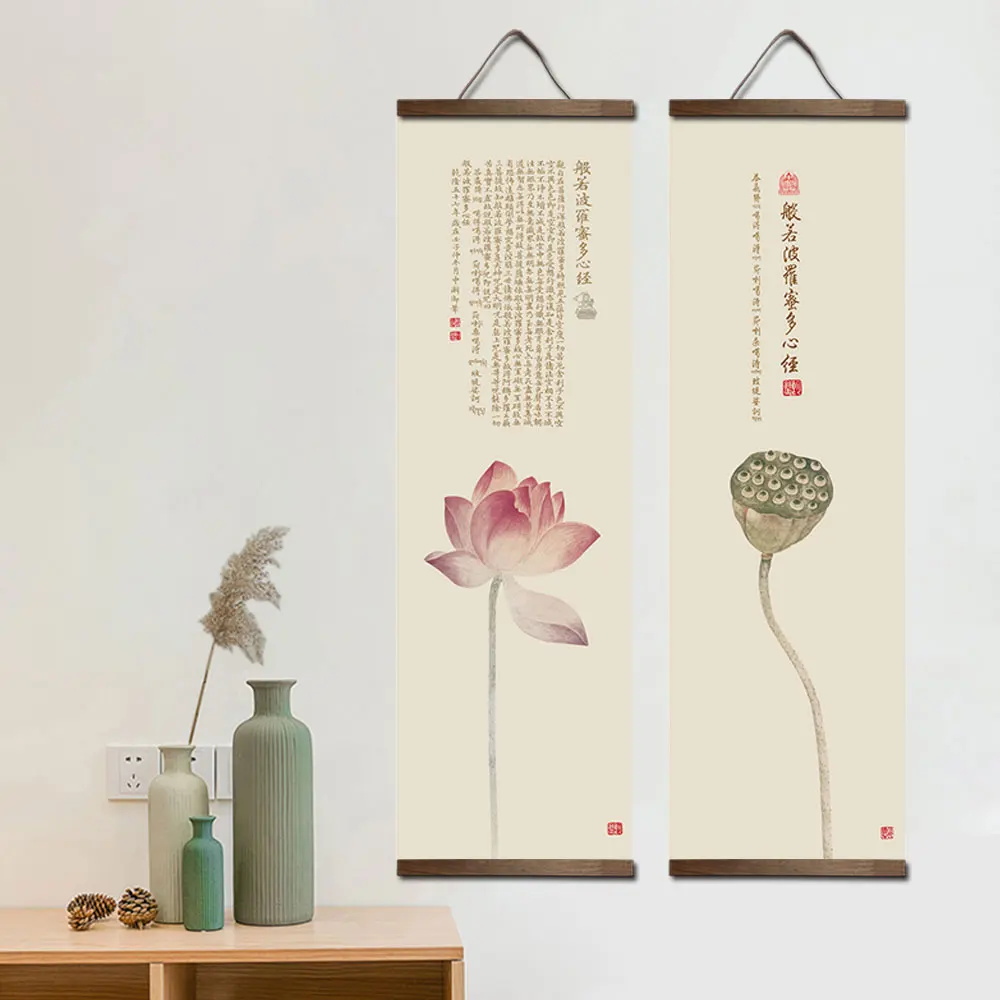 Kinijos drobės ir plakatai Širdyje, Tobulumo, Išminties, Drobė, Tapyba, plakatas Sienos Menas su medžio kabo slenka