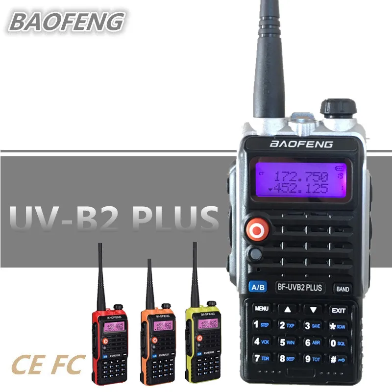 BAOFENG 8W UV-B2 PLIUS Walkie Talkie, 4800mAh VHF UHF Mėgėjiška Nešiojama Mobiliojo Kumpio ir CB Radijo Skaitytuvas HF Transiveris Woki Toki UV-5R