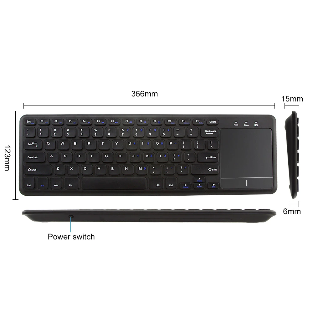 Belaidė Kompiuterio Klaviatūra Daugiafunkcinis Touchpad 78 Klavišą Mažas Keybord Office Klaviatūra Su Pelės Funkcija Touch Padas Lapop PC