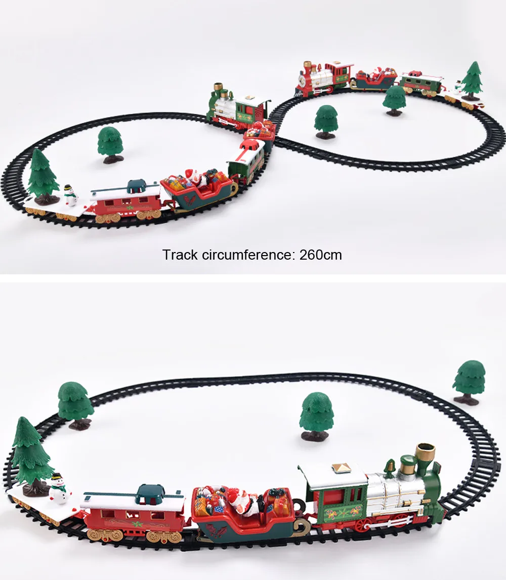 Traukinio Rinkinį Su Žiburiai Ir Skamba Kalėdų Traukinys Nustatyti Geležinkelio Bėgių Baterijomis, Žaislai, Kalėdų Traukinys Dovana Vaikams, Elektros Žaislas