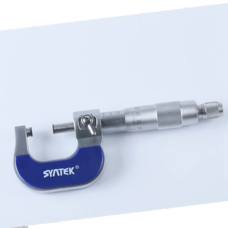 Syntek 0-25mm Už Staliuko 0.01 mm Metalo Mikrometrų Karbido Patarimas Micrometro Matavimo Įrankiai, Storio Matuoklis Matuoklis