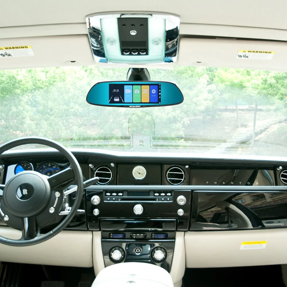 ADDKEY 7,0 colių Jutiklinį Ekraną automobilių dvr kamera galinio vaizdo veidrodis skaitmeniniai vaizdo įrašymo įrenginiai dvigubo objektyvo diktofonas naktinio matymo brūkšnys cam FHD 1080P registrator