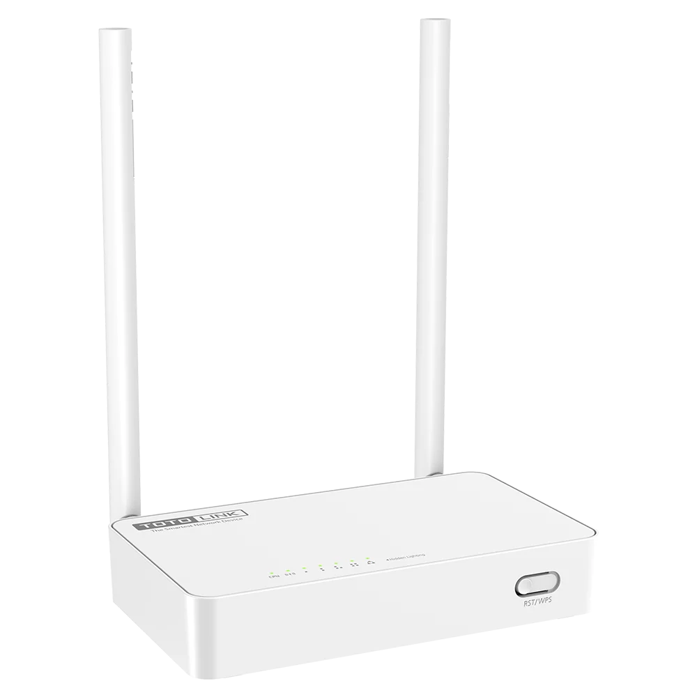 TOTOLINK N350RT Wifi Router 2.4 GHz 300Mbps IPTV Funkcija 5*FE Uostuose, 2*5 dBi fiksuotojo antenas CPU 580MHz 4M/32M