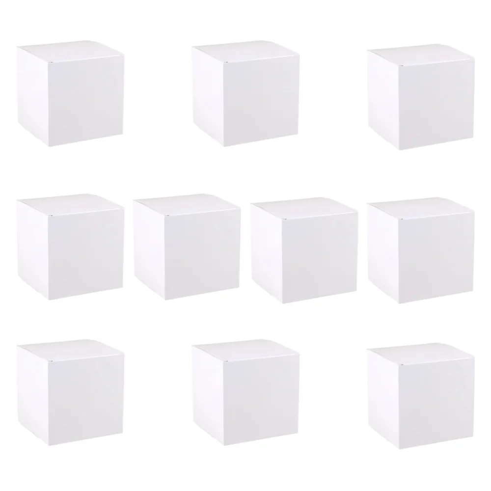 10vnt Balta Dovanų Dėžutės Aikštėje Pakuotės, Dėžutės Lankstymas Dėžutės Atveju Amatų Cupcake (12 x 12 x 12)