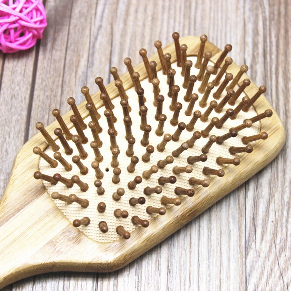 Nešiojamų Gamtos Pin Plaukų Sveikatos Bambuko Šepetys Šukos plaukų iššukavimo Galvos Masažas Statinį-nemokamai