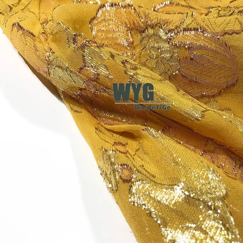 Vasaros Dizainerio Mados Aukščiausios Kokybės Aukso Gija, Raukiniai Rankovių Nereguliarus Firminių Ilgas Šilko Suknelė