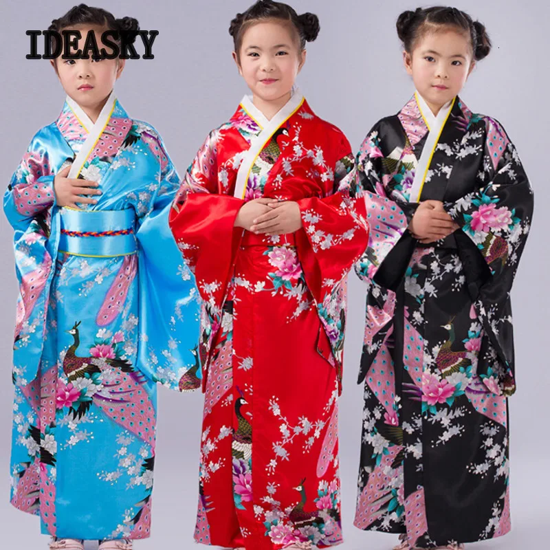 Vaikas tradicinių nacionalinių japonijos kostiumų, gėlių Mergaitė Kimono skraiste suknelė yukata homme japonais Gėlių Vaikų Cosplay Kostiumai