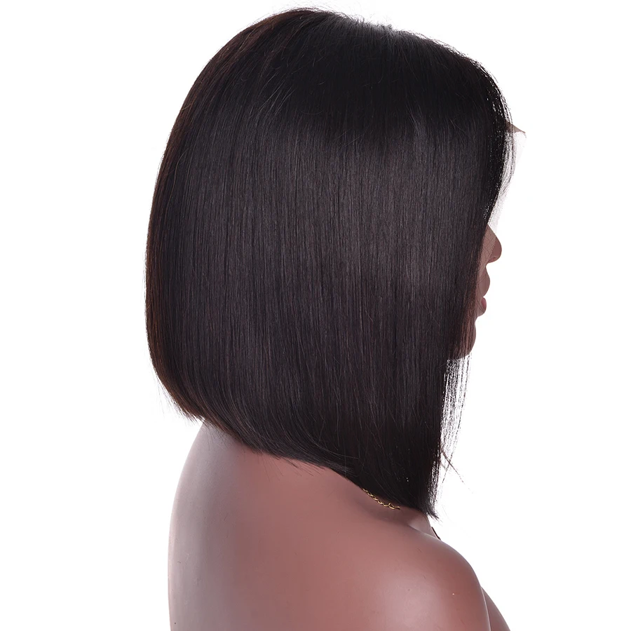 Beyo 150% Trumpą Žmogaus Plaukų Bob Perukai Už juodaodžių Moterų Brazilijos Tiesiai Nėriniai Priekiniai Perukas 13X6 Nėriniai Perukas Su Kūdikių Plaukus Remy Plaukų