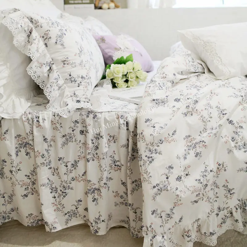 Europos nėrinių pynimas Sielovados medvilnės patalynės komplektas gėlė antklode padengti elegantiškas lovatiesė užvalkalas princesė lova, drabužių HM-11B