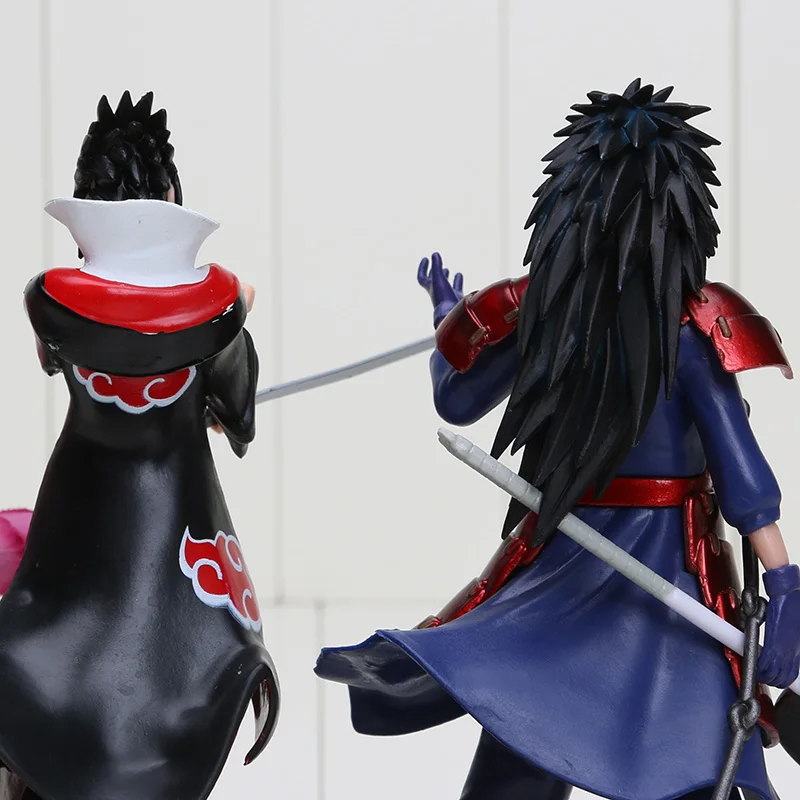 2vnt/komplektas japonija brinquedos 17cm Anime Naruto Uchiha Madara Uchiha Sasuke PVC Veiksmų Skaičiai Modelio Žaislai