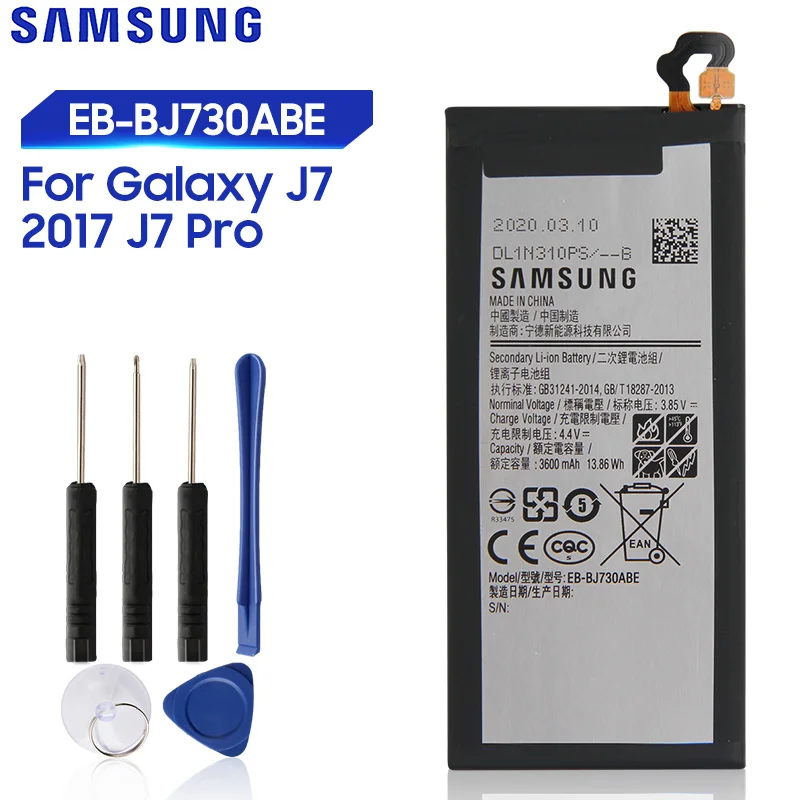 Originalaus Samsung Akumuliatoriaus EB-BJ730ABE Galaxy J7 Pro J730G J7 2017 J730DS J730FM J730GM J730K SM-J730G SM-J730DS