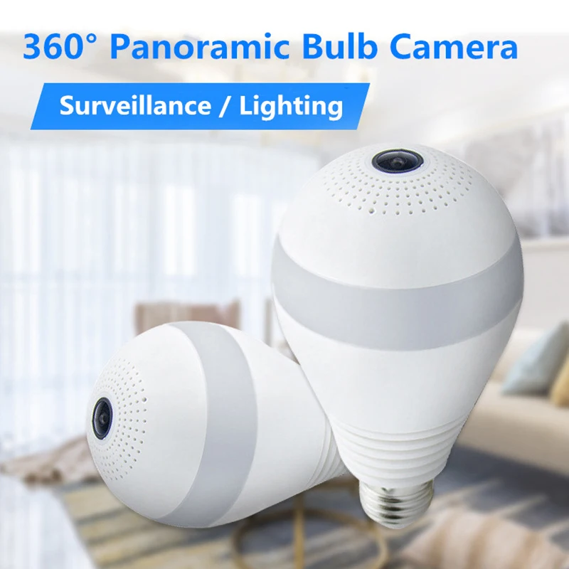 Mini Belaidės Apsaugos Kameros WIFI Kontrolės Lemputė 1080P 200W 360° vaizdo Kamera Home Security