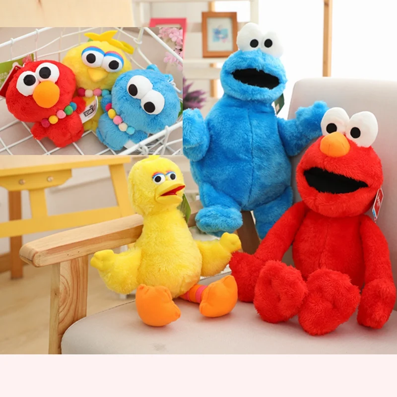 40cm naujas atvykti Aukštos Kokybės Sesame Street Elmo Slapukas Didelis paukštis Minkštas Pliušinis Žaislas Lėlės Verta Surinkimo Žaislai, dovanos vaikams