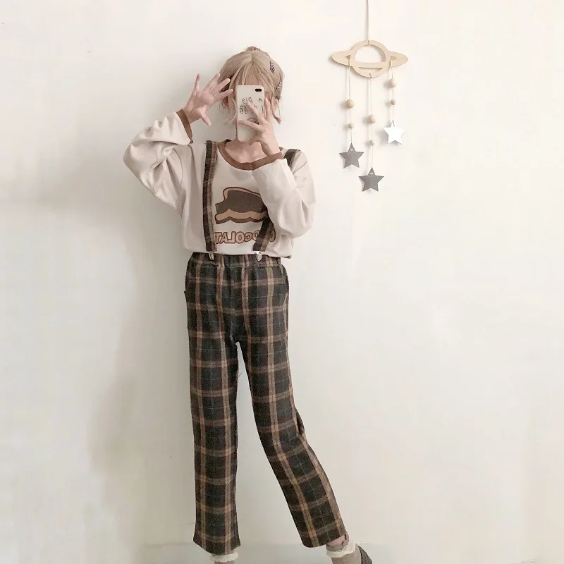 Kawaii girl lolita nuosėdos mielas pledas suspender sijono kišenės pledas darbo drabužiai, japonų studentas lolita nuosėdos 2020 naujas