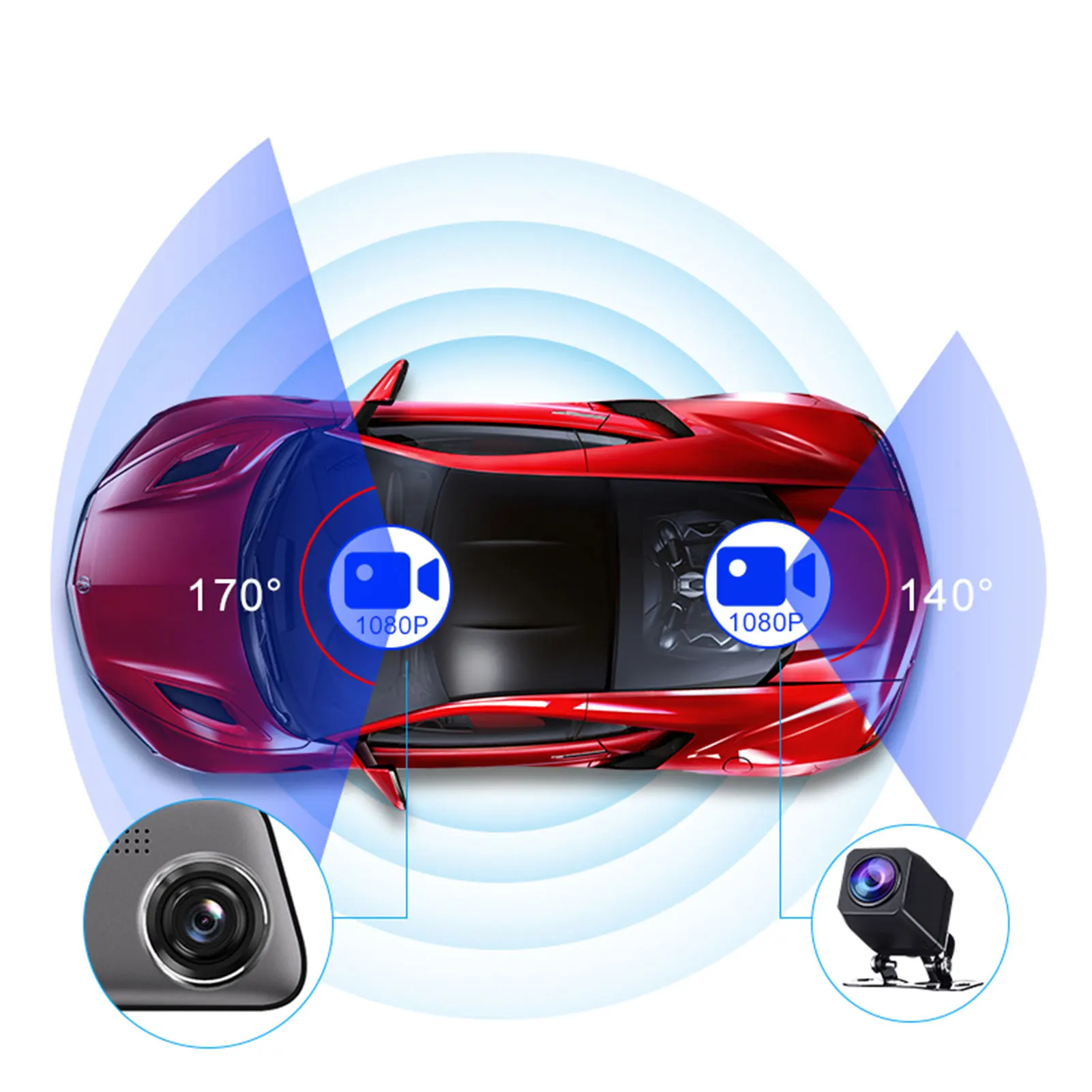 S11 12 Colių Automobilių DVR, G-sensorius Jutiklinį Ekraną Srautiniu būdu perduoti mediją Dvigubo Objektyvo Vaizdo įrašymo galinio vaizdo Veidrodis Brūkšnys Cam Priekinio Ir Galinio vaizdo Kamera