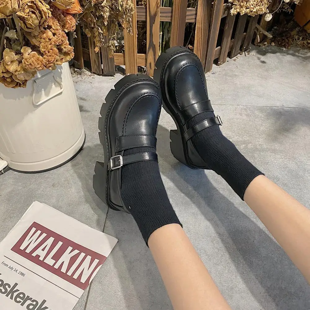 Batai moterims 2020 m pavasario modelius Mary Jane bateliai moterims Japonijos aukšti kulniukai retro platforminiai batai moterims lolita batai mielas batai