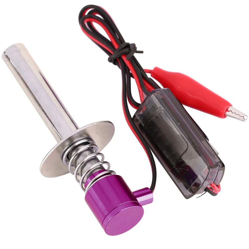6 V -24V Elektroninė Glow Plug Starteris uždegimo sistema Tinka Nitro RC Automobilių Variklio-Violetinė