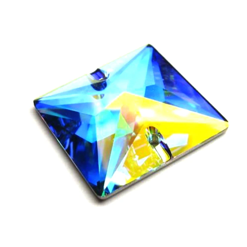 Top 6A Akmenys 3240 Crystal AB Aikštėje Siūti Kvadratiniais Cirkonio Siuvimo Butas atgal kalnų krištolas Crystal 